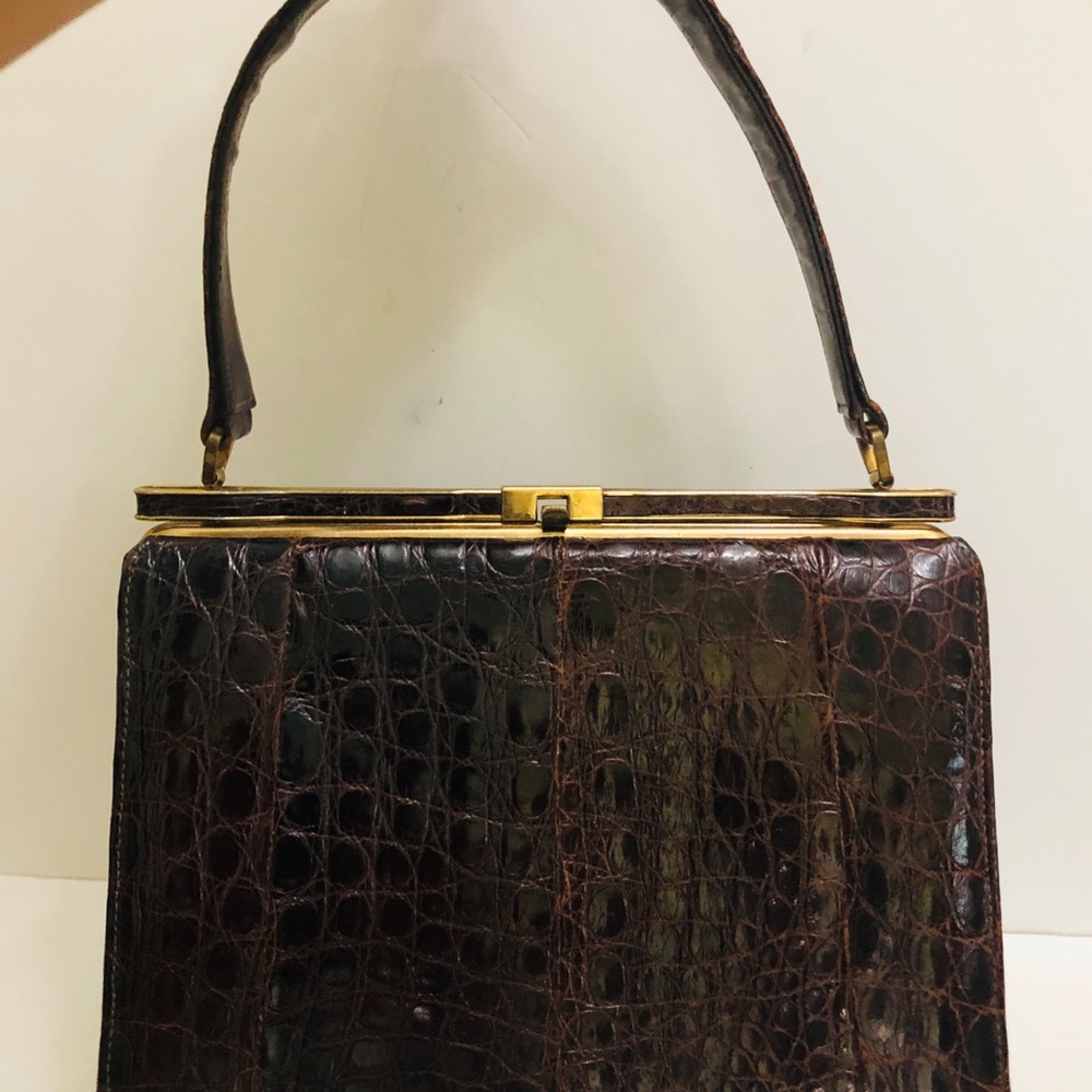 ESCORT CLASSIC ALLIGATOR KELLY HANDBAG
